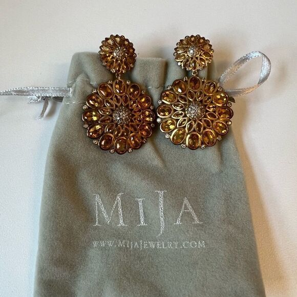 Jewelry - Mija Silver and Citrine Earrings